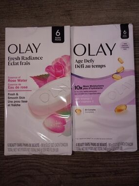 OLAY Fresh Radiance & Age Defy Soap Bars - Pink, Purple, White